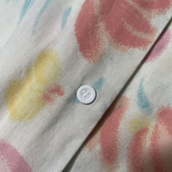 Vintage Chic It’s a Charm Pastel Floral Sleep Dress Size Large Buton Front - Picture 4 of 9